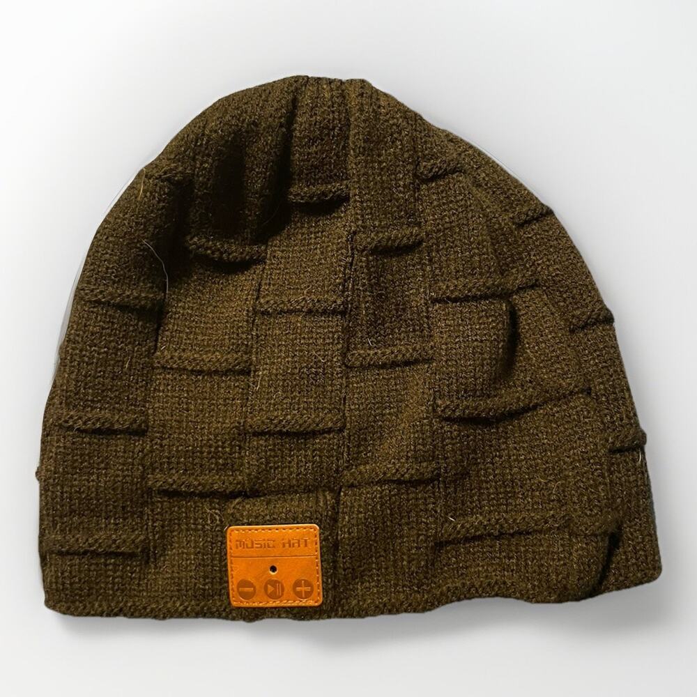 ASIILOVI Musical Bluetooth Black Beanie Music Hat Adult One Size Knit